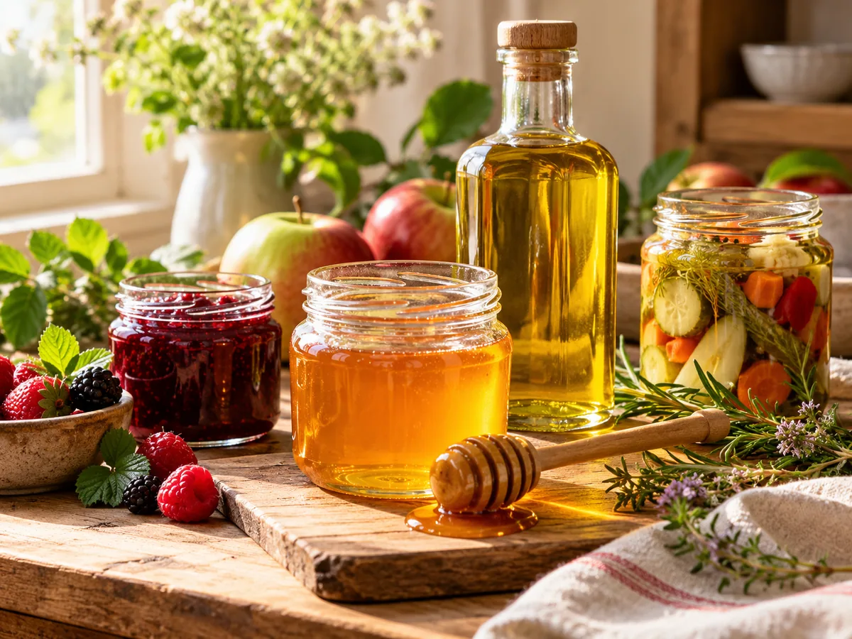 Honey, oil and traditional preserves